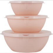 Набор салатников с крышками PLASTTEAM Helsinki персиковая карамель 3 штуки (PT128010040)