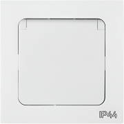 Розетка скрытая с заземлением брызгозащищенная со шторками BYLECTRICA Astrum белая (РС16-0536)