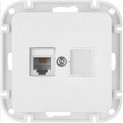 Розетка телефонная BYLECTRICA Astrum белая (ТР4-6501)