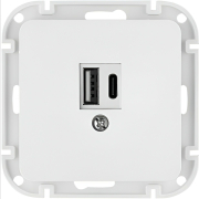 Розетка USB двойная скрытая BYLECTRICA Astrum белая (РП5-6561)