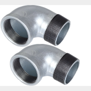 Угольник чугунный с внутренней-наружной резьбой 3/4" оцинкованный AV ENGINEERING 2 штуки (AVEC410000034)