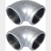 Угольник чугунный с внутренней резьбой 1/2" оцинкованный AV ENGINEERING 2 штуки (AVEC400000012)