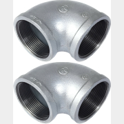 Угольник чугунный с внутренней резьбой 1/2" оцинкованный AV ENGINEERING 2 штуки (AVEC400000012)