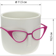 Кашпо для цветов IDEA Мари d11,5 см со вставкой белый ротанг (М3075)