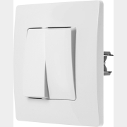Выключатель двухклавишный скрытый LEIDEN ELECTRIC Steen белый (806032)