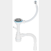 Сифон для кухни с круглым переливом выпуск 3 1/2 с гибкой трубой 1 1/2" - 40/50 мм AV ENGINEERING (AVE129777A)