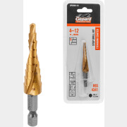 Сверло по металлу ступенчатое 4-12 мм GEPARD HSS TiN (GP0304-12)