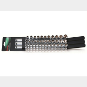 Набор головок 1/4", 3/8", 1/2" 4-22 мм 6 граней 37 предметов на подвесе TOPTUL (GAAQ3702)