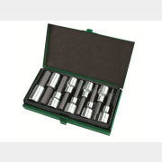 Набор бит шестигранных под головку 1/2" 9 предметов 4-17 мм 80 мм TOPTUL (GAAD0905)