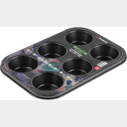 Форма для выпечки металлическая прямоугольная 26,5х18,5х3 см PERFECTO LINEA Starcook 6 кексов (16-271931)