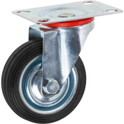 Опора колёсная STARFIX d75 мм на площадке без фиксатора резиновая (SMF-63243-1)