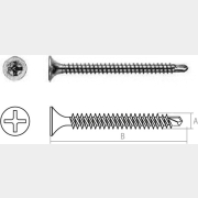 Саморез для монтажа ГКЛ 3,5х25 мм к металлу цинк со сверлом STARFIX 1000 штук (SMC2-60903-1000)