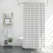 Штора для ванной комнаты 180х180 с кольцами PERFECTO LINEA Harmony клетка (36-118203)