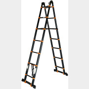 Лестница телескопическая алюминиевая двухсекционная 580 см 19,2 кг STARTUL Black Line (ST9932-058)