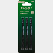 Пилка для электролобзика 100х75 мм ВОЛАТ по дереву T244D 3 штуки (88010-09) 