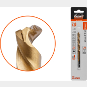 Сверло по металлу спиральное 7х69х109 мм GEPARD HSS-G TIN (GP1070-109)