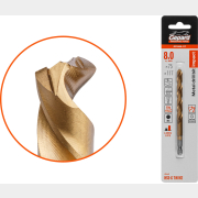 Сверло по металлу спиральное 8х75х117 мм GEPARD HSS-G TIN (GP1080-117)