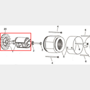 Ротор для генератора Eco PE-8000ES, PE-8501S3 (PES-03008)