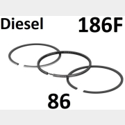 Кольца поршневые 86 мм для дизельного двигателя 186F комплект (FMS-01244)
