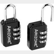 Замок навесной кодовый ARIZONE чёрный 2 штуки (32-221055)