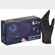 Перчатки нитриловые LIBRY размер L 100 штук черные (KN004BL)