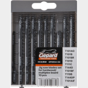 Пилка для электролобзика GEPARD по дереву набор 10 штук (GP0634-04)