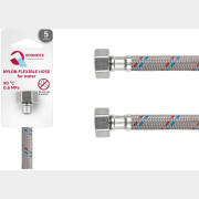 Гибкая подводка для воды nylon гайка 1/2" - гайка 1/2" ECONOCE 50 см (EC034050)