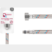 Гибкая подводка для воды SUS иголка М10 короткая - гайка 1/2" ECONOCE 50 см (EC023050)