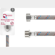 Гибкая подводка для воды nylon гайка 1/2" - штуцер 1/2" ECONOCE 80 см (EC035080)