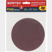 Шлифлист 150мм P240 WORTEX 4 штуки (1325983)