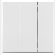 Выключатель трехклавишный скрытый BYLECTRICA Carre белый (С5 10-3605)