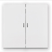 Выключатель двухклавишный скрытый с подсветкой BYLECTRICA Carre белый (С5 10-3608)