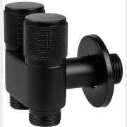 Кран вентильный угловой 1/2" AV ENGINEERING черный (AVE258002)