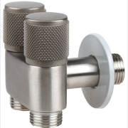 Кран вентильный угловой 1/2" AV ENGINEERING нержавеющая сталь (AVE258001)