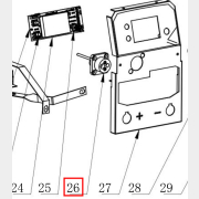 Евроразъем (пластик) для сварочного аппарата Altena S2200 (101327-26)