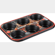 Форма для выпечки металлическая прямоугольная 26х18 см PERFECTO LINEA Chef 6 кексов (16-261828)