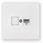 Розетка телефонная BYLECTRICA Carre белая (ТР4-6601)