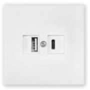 Розетка USB двойная скрытая BYLECTRICA Carre белая (РП5-6662)
