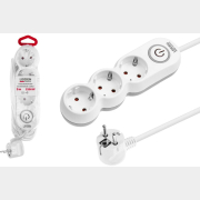 Удлинитель 3 м 3 розетки 2,2 кВт с заземлением и выключателем LEIDEN ELECTRIC (805042)