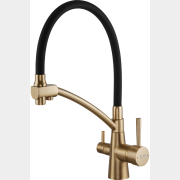 Смеситель для кухни AV ENGINEERING Lux D35 золотой, черный (AVLUX4-A49GLB)