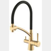 Смеситель для кухни AV ENGINEERING Lux D35 золотой, черный (AVLUX4-A49GLB)