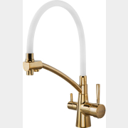 Смеситель для кухни AV ENGINEERING Lux D35 золотой, белый (AVLUX4-A49GLW)