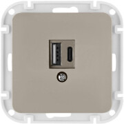 Розетка USB двойная скрытая BYLECTRICA Astrum песочная (РП5-6561 песочн)