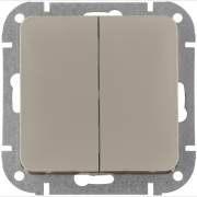 Выключатель двухклавишный cкрытый BYLECTRICA Astrum песочный (С5 10-3502 песочн)