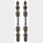 Бита для шуруповерта двусторонняя магнитная PH/SL1 - PH/SL2 65 мм KRANZ 2 штуки (KR-92-0451-1)