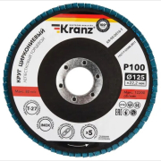 Круг лепестковый 125х22,2 мм P100 плоский KRANZ Inox (KR-90-0016-1)