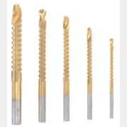 Набор cверл фрезерных по металлу 3-8 мм KRANZ Титан 5 штук (KR-91-0585)