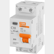 Дифавтомат TDM АВДТ 32 1P+N C10 30мА тип АС 4,5кА (SQ0202-0501)