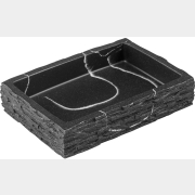 Мыльница PERFECTO LINEA StoneWave черный (35-130803)