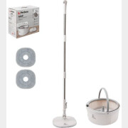 Умная швабра с отжимным ведром PERFECTO LINEA Mopex бело-серая (43-171331)